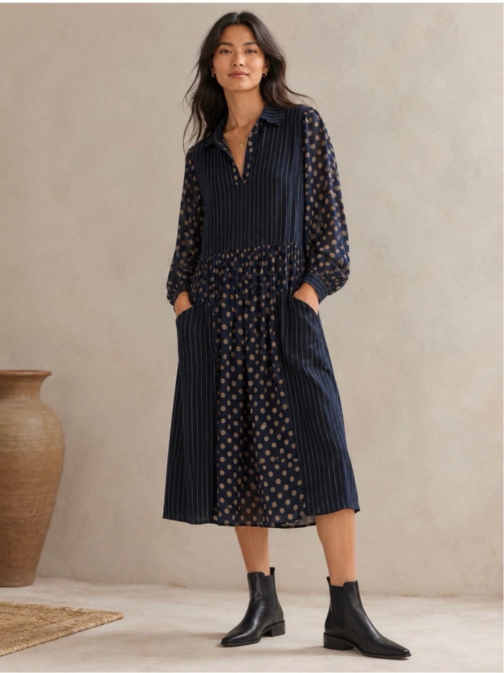 ruti Mixed Media Dress